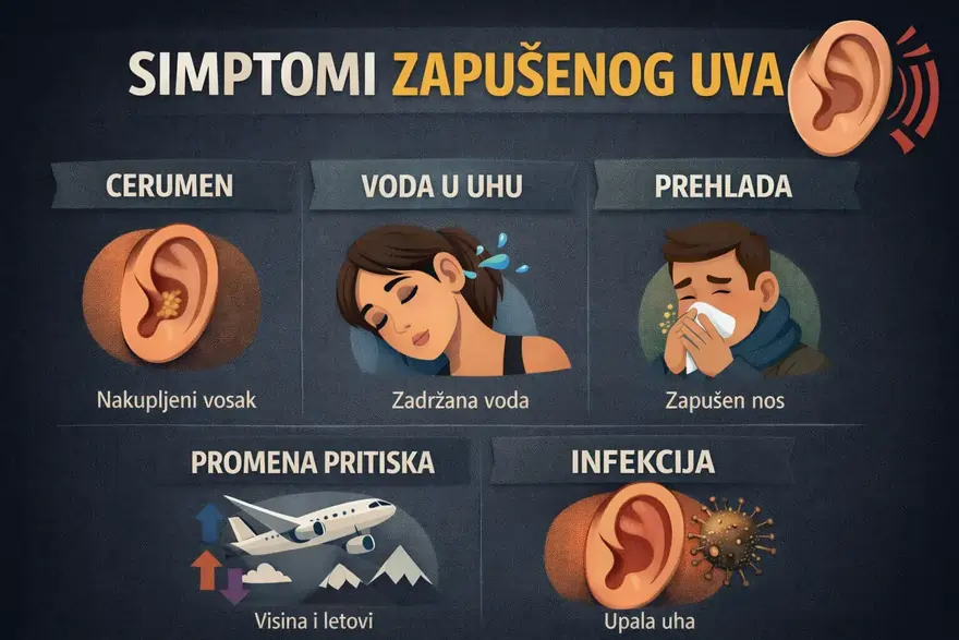 Simptomi zapu&scaron;enog uha